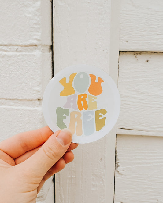 you are free sticker | colorful